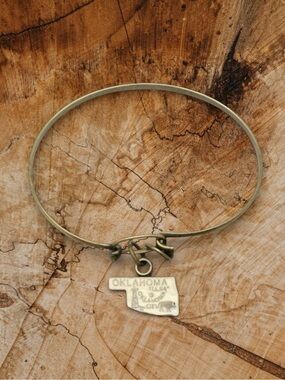 Gleeful Peacock Oklahoma Charm Bracelet